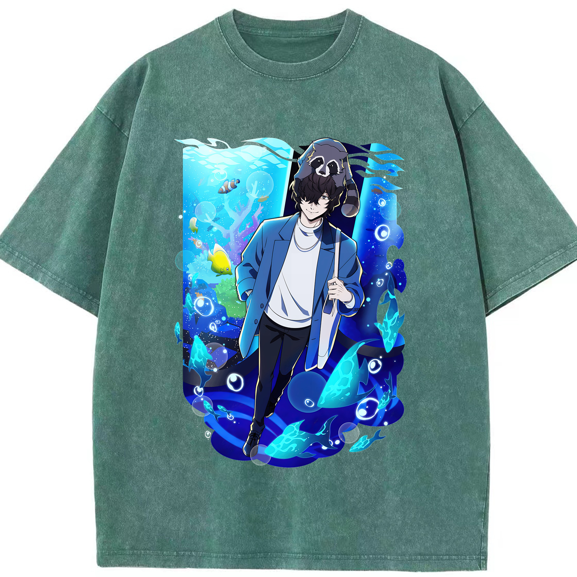 （画像用） 文豪ストレイドッグス Bungo Stray Dogs 綿100% ヴィンテージ風 半袖Tシャツ（フロントプリント）